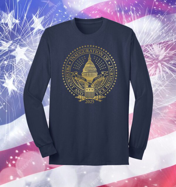 2025 Trump Inaugural Seal Navy Long Sleeve Shirt