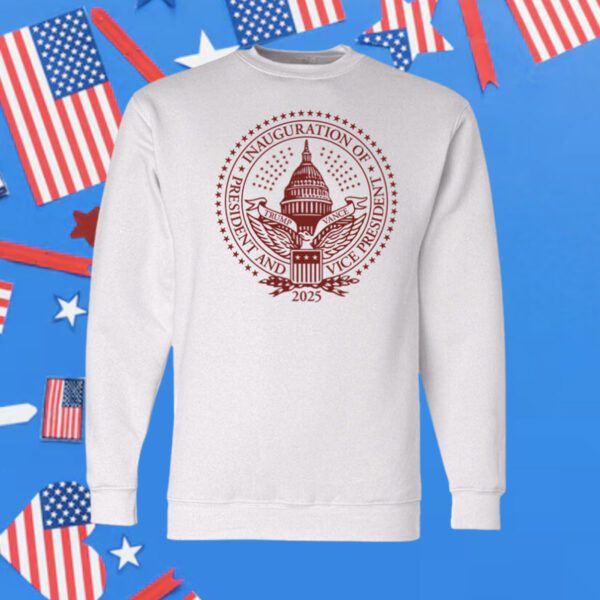 2025 Trump Inaugural Seal White Crewneck Sweatshirt