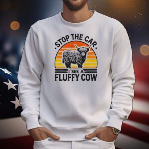 Vintage stop the car I see a fluffy cow T-Shirt