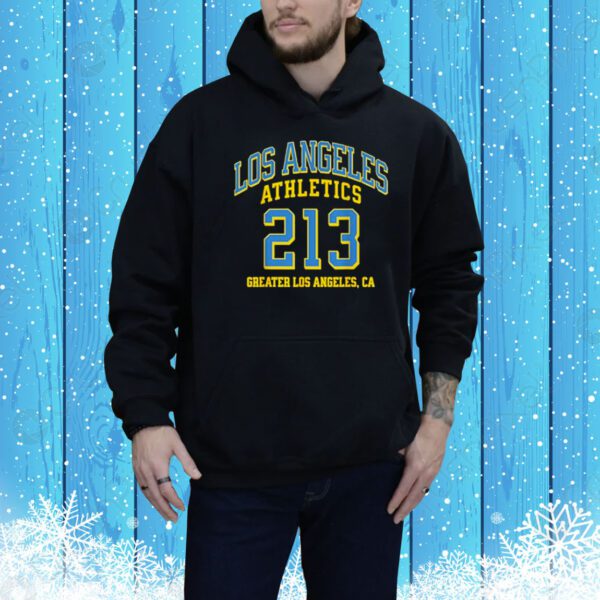 Los Angeles Athletics 213 Area Code Los Angeles, California Tee Shirt