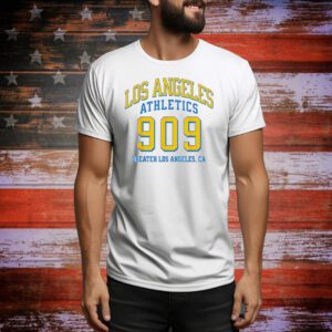 Los Angeles Athletics 909 Area Code Los Angeles, California Tee Shirt