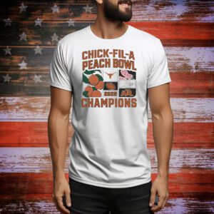 Official Texas Longhorns NCAA College Football Playoff Quarterfinal 2025 Chick-Fil-A Peach Bowl Champions Victory Ahead Tee Shirt