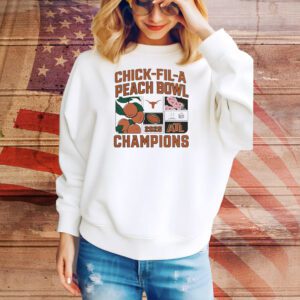 Official Texas Longhorns NCAA College Football Playoff Quarterfinal 2025 Chick-Fil-A Peach Bowl Champions Victory Ahead Tee Shirt