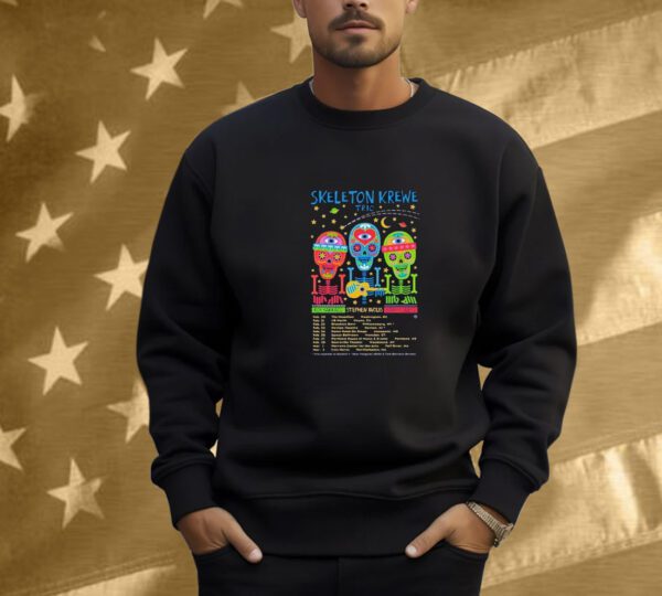 Skeleton Krewe Trio February And March 2025 Tour T-Shirt