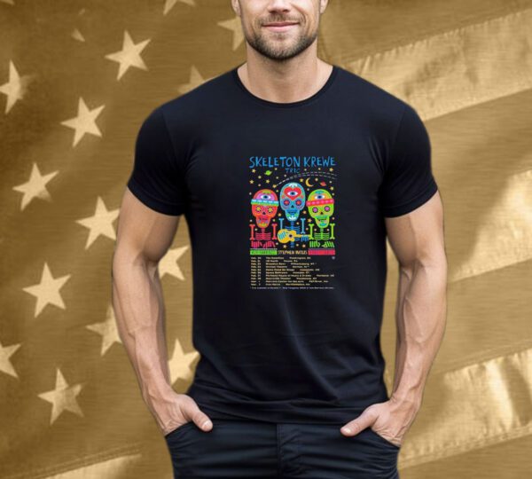 Skeleton Krewe Trio February And March 2025 Tour T-Shirt