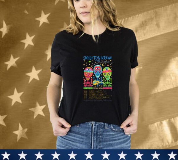 Skeleton Krewe Trio February And March 2025 Tour T-Shirt