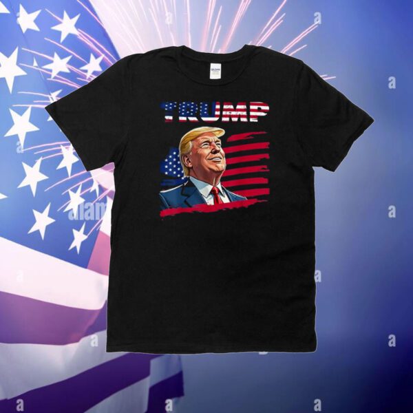 Trump Flag Retro Flag Patriotic Take America Back T-Shirt