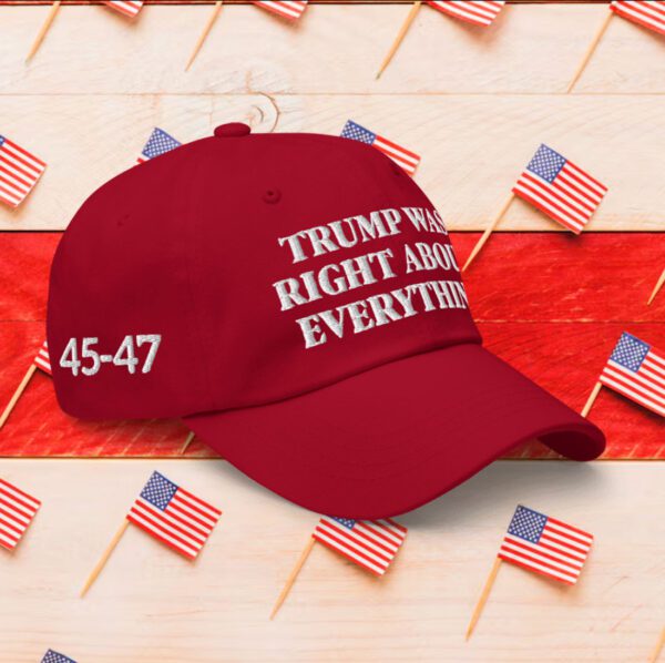 Trump Was Right About Everything Dad Hat