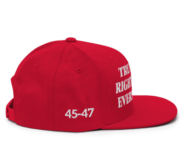 Trump Was Right About Everything Snapback Hat