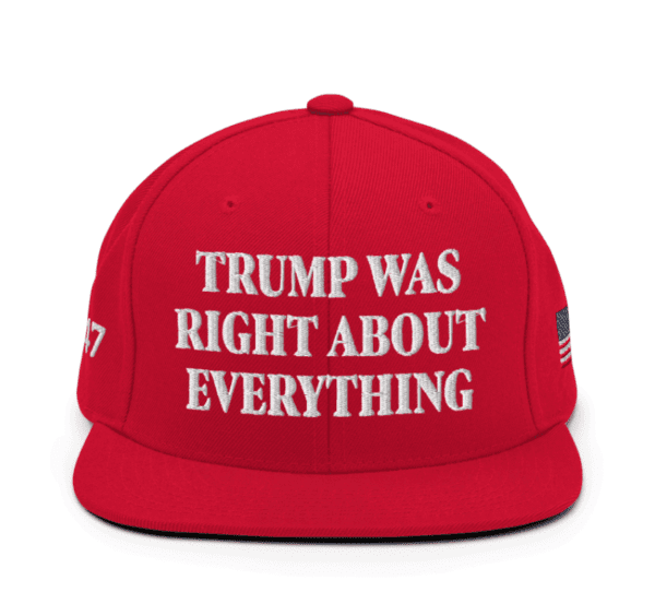 Trump Was Right About Everything Snapback Hat